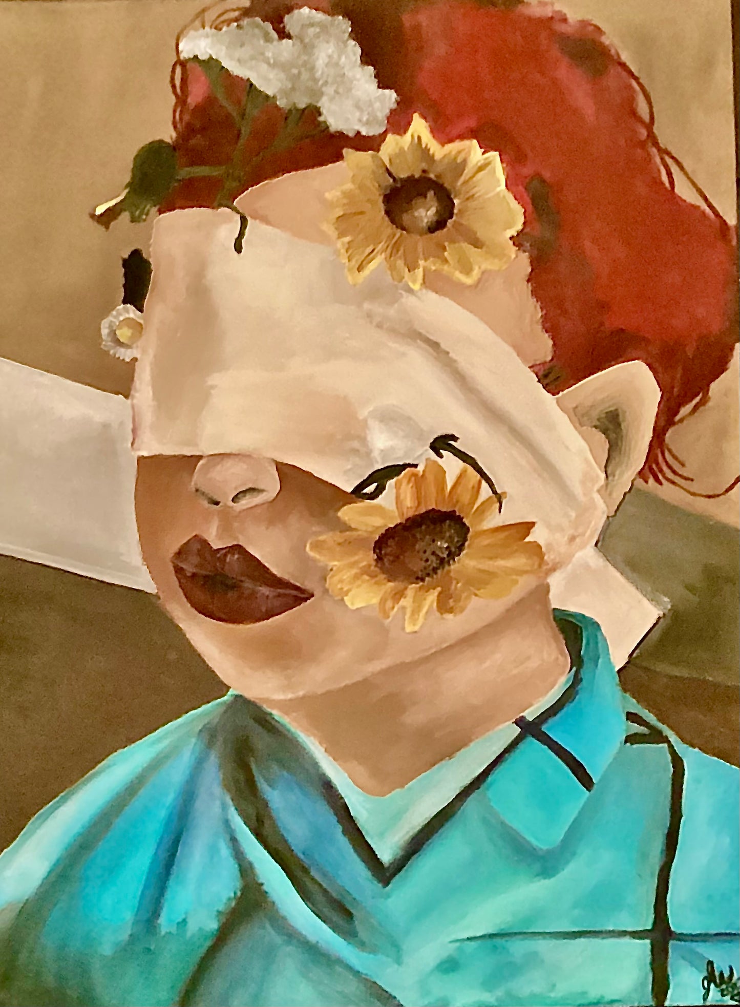 Blinded girl print