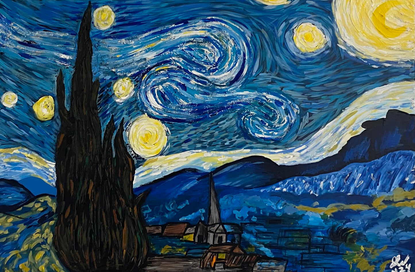 Starry night print