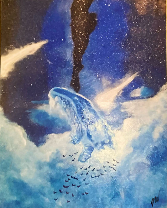 Whale in the sky print